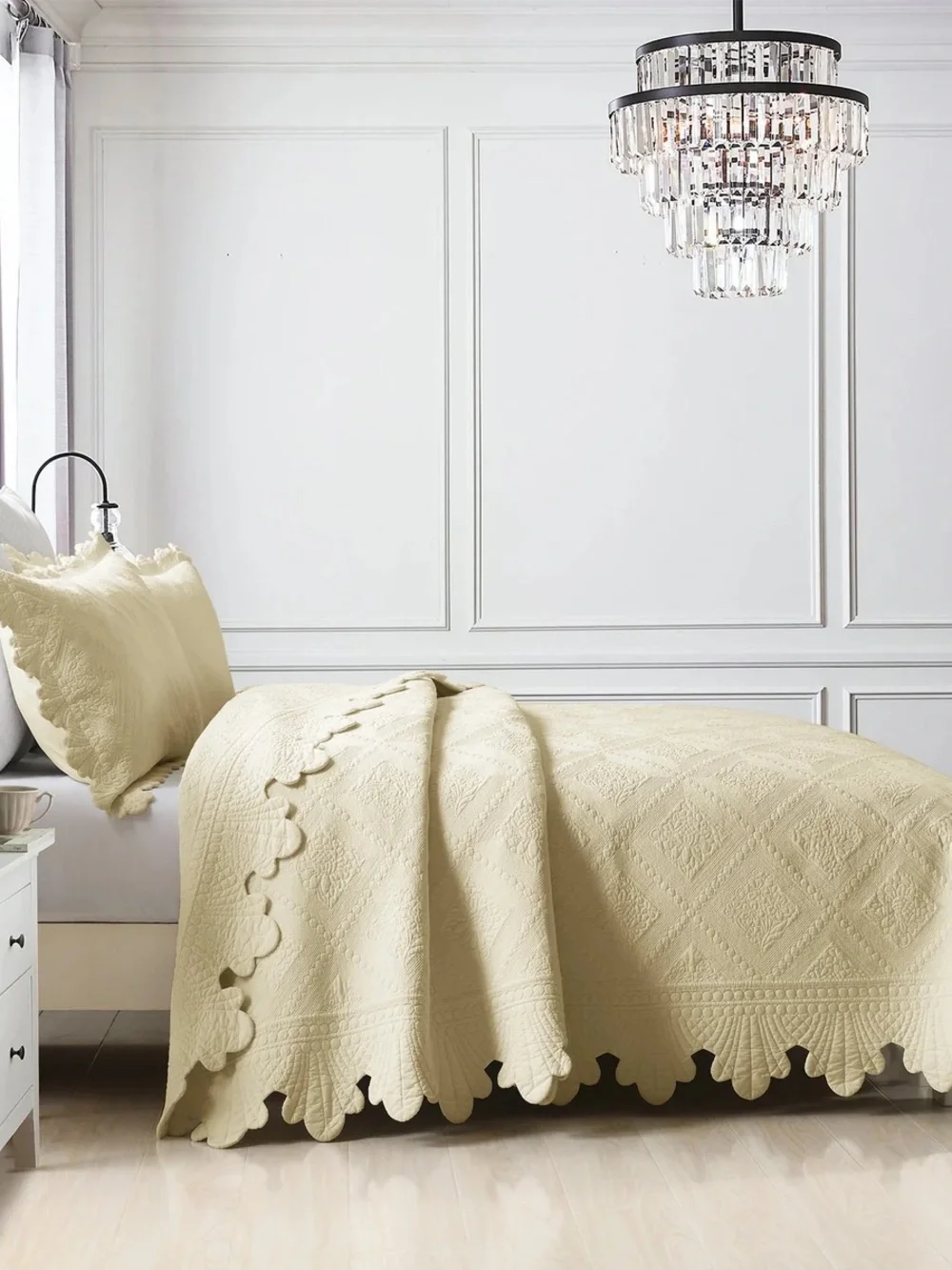 3 PIECE 100% COTTON OVERSIZED LIGHTWEIGHT QUILT BEDSPREAD SET